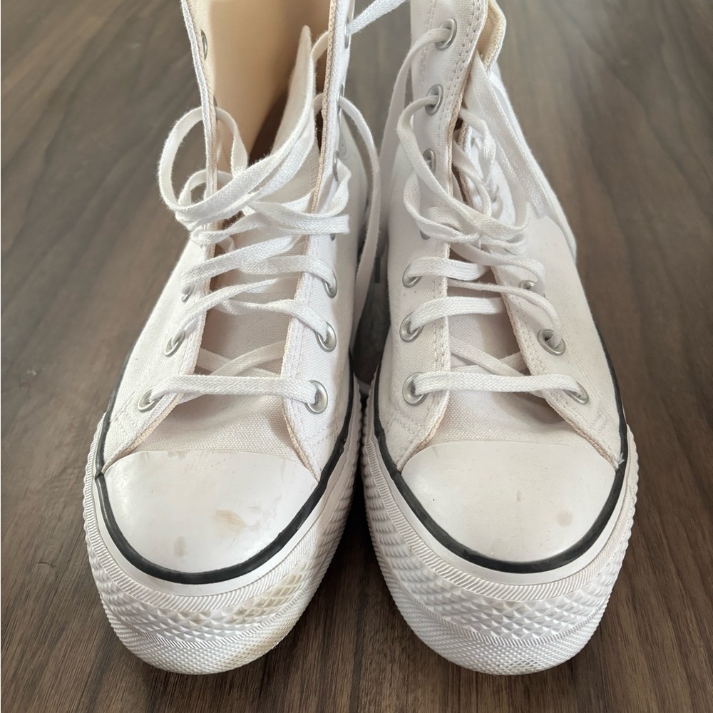 Converse White High-Top Sneakers